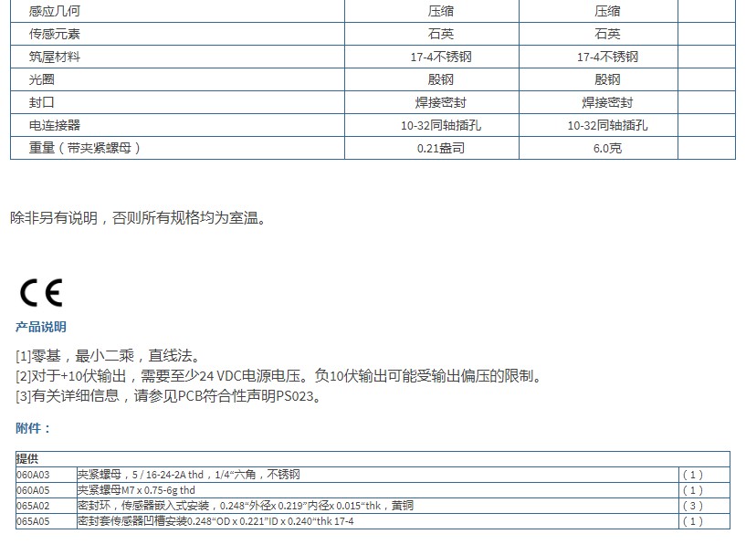美***PCB高分辨率ICP?壓力探頭技術(shù)參數(shù)